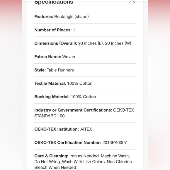 Scallop Table Runner - Threshold™ designed with Studio McGee new 🆕 - Picture 5 of 6